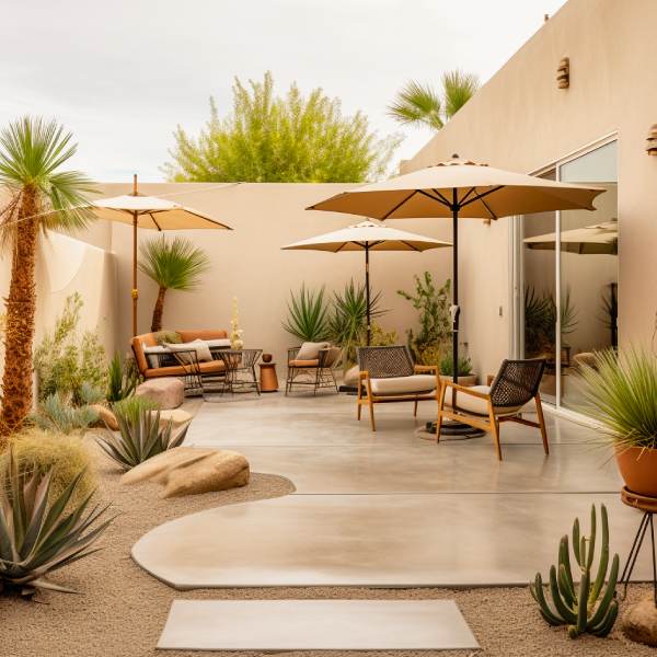 Las Vegas Custom Outdoor Kitchen Concrete Patio Installation