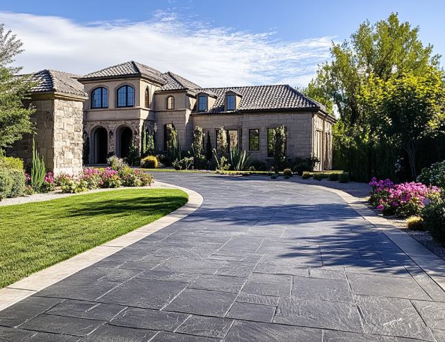 Las Vegas Stamped Concrete Installation